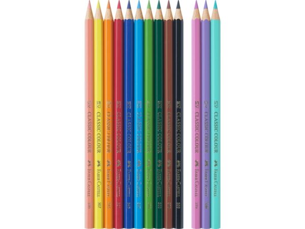 Creioane colorate hexagonale unicorni Faber-Castell 10 + 3 culori /set