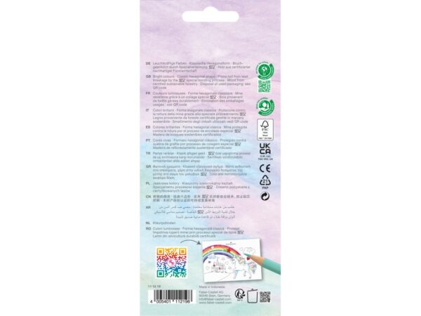 Creioane colorate hexagonale unicorni Faber-Castell 10 + 3 culori /set