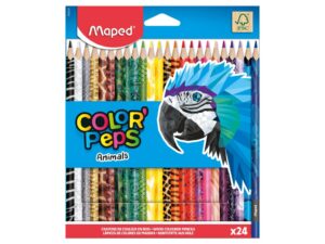 Creioane colorate Maped Color'Peps Animals 24 culori/set FSC