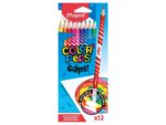 Creioane colorate Maped Color'Peps Oops cu gumă 12 culori