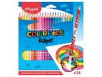 Creioane colorate Maped Color'Peps Oops cu gumă 24 culori