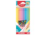 Creioane colorate Maped Color'Peps Pastel 12 culori/set FSC