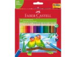 Creioane colorate triunghiulare + ascuțitoare eco Faber-Castell 24 culori/set
