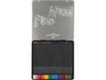 Creioane colorate triunghiulare black edition cutie metal Faber-Castell 24 culori/set