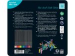 Creioane colorate triunghiulare black edition cutie metal Faber-Castell 24 culori/set