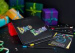 Creioane colorate triunghiulare black edition cutie metal Faber-Castell 24 culori/set