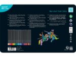 Creioane colorate triunghiulare black edition cutie metal Faber-Castell 36 culori/set