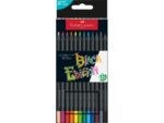 Creioane colorate triunghiulare black edition Faber-Castell 12 culori/set