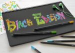 Creioane colorate triunghiulare black edition Faber-Castell 12 culori/set