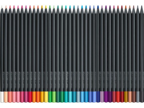Creioane colorate triunghiulare black edition Faber-Castell 36 culori/set