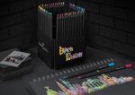 Creioane colorate triunghiulare black edition Faber-Castell 50 culori/set