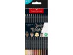 Creioane colorate triunghiulare black edition skin tones Faber-Castell 12 culori/set