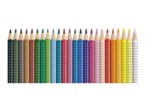 Creioane colorate triunghiulare grip 2001 Faber-Castell 24 culori/set