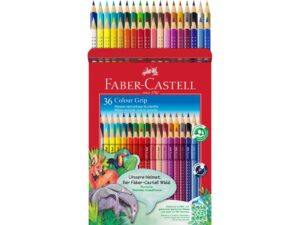 Creioane colorate triunghiulare grip 2001 Faber-Castell 36 culori/set