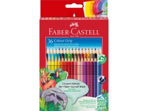 Creioane colorate triunghiulare grip 2001 Faber-Castell 36 culori/set