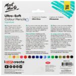 Creioane colorate ultra soft Mont Marte 18 buc/set - imagine 2