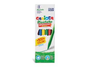 Creioane plastifiate Carioca Plastello 6/set