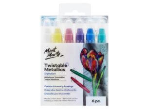 Creioane retractabile metalizate Mont Marte 6 buc