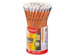 Creion cu gumă Maped Black'Peps HB borcan x 72 FSC