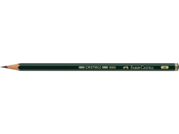 Creion grafit 2B hexagonal Castell 9000 Faber-Castell