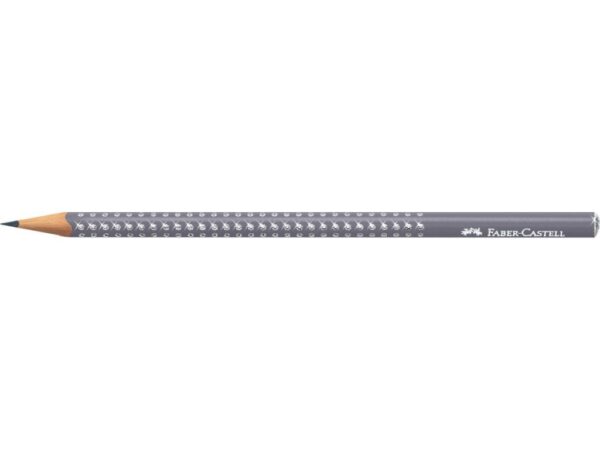 Creion grafit B rotund sparkle gri 2021 Faber-Castell