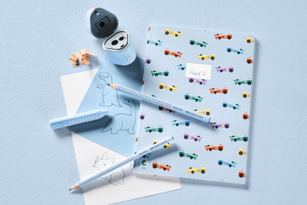 Creion grafit B triunghiular grip 2001 bleu sky Faber-Castell