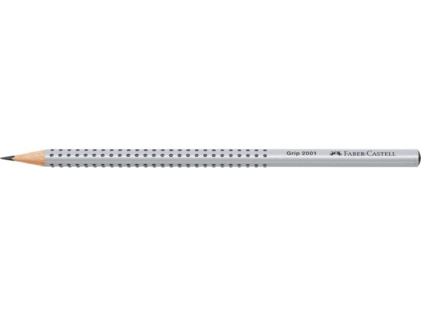 Creion grafit B triunghiular grip 2001 gri Faber-Castell