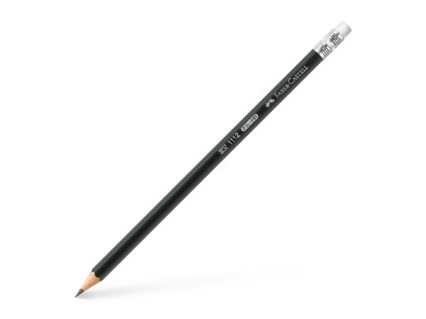 Creion grafit HB hexagonal cu gumă 1112 Faber-Castell