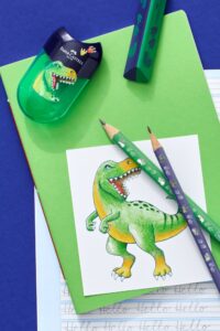 Creion grafit HB triunghiular dinozauri Faber-Castell