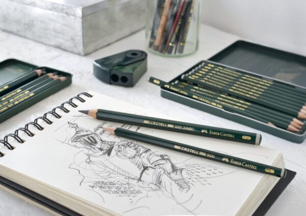 Creion grafit hexagonal Artă Castell 9000 Faber-Castell 12 buc/set