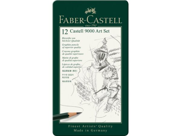 Creion grafit hexagonal Artă Castell 9000 Faber-Castell 12 buc/set