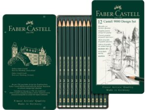 Creion grafit hexagonal Design Castell 9000 Faber-Castell 12 buc/set