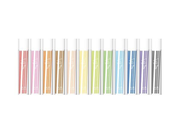 Cutie cu 24 de seturi rezerve pentru creion colorat mecanic din plastic M&G (12 culori x 2 set per culoare, 6 mine per set)