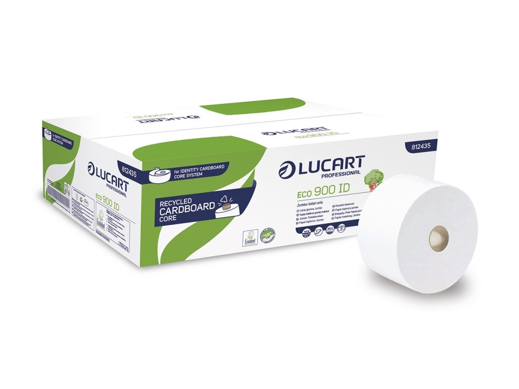 Hârtie igienică autocut Lucart ECO 900 ID, 2 str, albă, 202 m/rolă, 12 role/bax Hârtie igienică autocut Lucart ECO 900 ID, 2 str, albă, 202 m/rolă, 12 role/bax