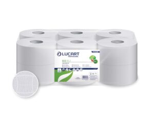 Hârtie igienică Lucart Eco 19 J, 2 str, albă, 120 m/rolă, 12 role/bax