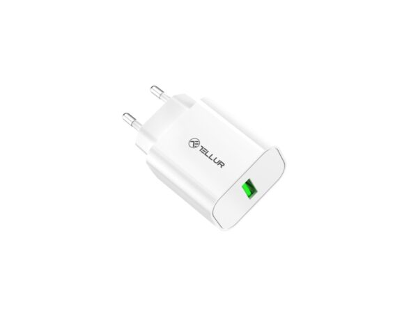 Încărcător priză Tellur USB-A QC3.0, 18W, alb