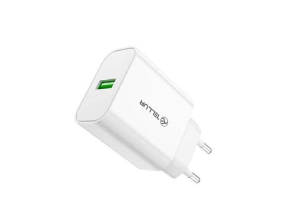 Încărcător priză Tellur USB-A QC3.0, 18W, alb