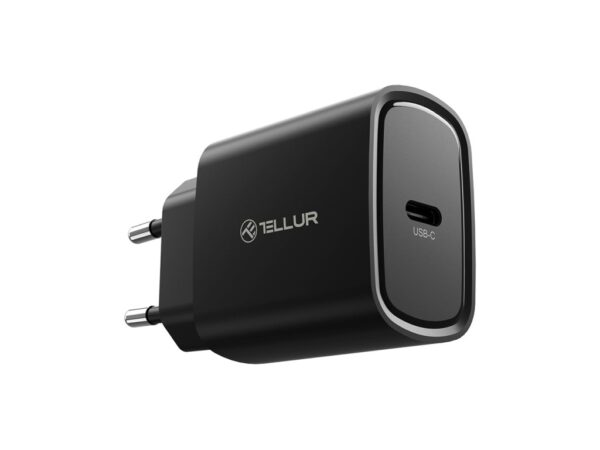 Încărcător priză ultra rapid Tellur 20W PD, USB-C, negru