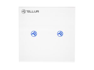 Întrerupător WiFi Tellur Smart, SS2N, 2 porturi, 1800W, 10A