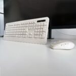 Kit tastatură și mouse fără fir Tellur Green, 2.4GHz, nano receiver, crem