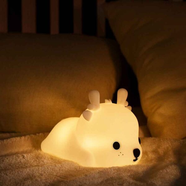 Lampă de noapte pentru copii, silicon, reincarcabilă, Baby Deer