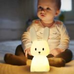 Lampă de noapte pentru copii, silicon, reincarcabilă, Iepuraș