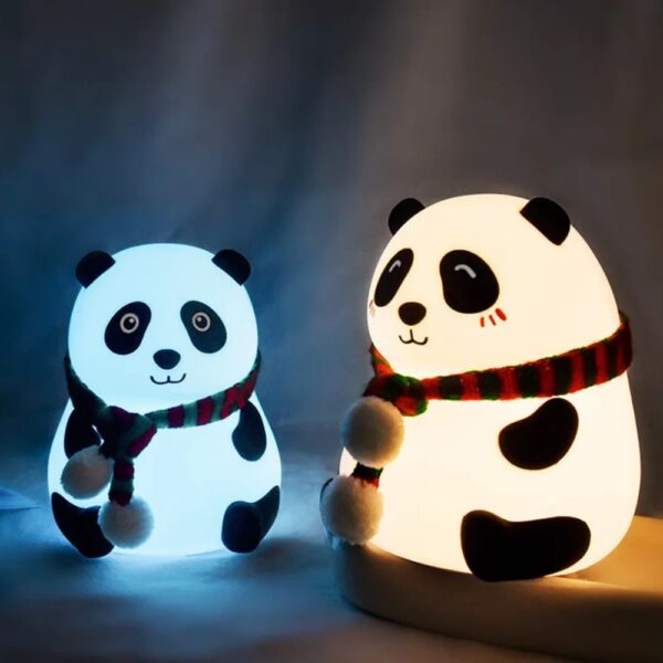 Lampă de noapte pentru copii, silicon, reincarcabilă, Panda