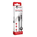 Lemontti Cablu Audio Bending Aluminum Type-C la Jack 3.5mm, 1m, Negru - imagine 2