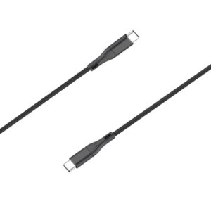 Lemontti Cablu Bending Aluminum Super Fast Charge Type-C la Type-C, PD 100W, 1.2m, Negru