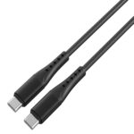 Lemontti Cablu Bending Aluminum Type-C la Type-C, Fast Charge, PD 60W, 2m, Negru - imagine 2