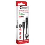 Lemontti Cablu Bending Aluminum Type-C la Type-C, Fast Charge, PD 60W, 2m, Negru - imagine 4