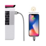 Lemontti Cablu Bending Aluminum USB-A la Lightning MFI, 1.5m, Gri - imagine 7