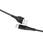 Lemontti Cablu Bending Aluminum USB-A la Type-C, Fast Charge, 1.2m, Negru - imagine 4