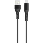 Lemontti Cablu Bending Aluminum USB-A la Type-C, Fast Charge, 1.2m, Negru - imagine 7